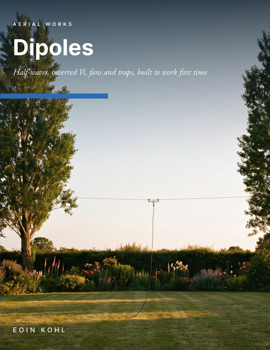 Cover of Dipoles: Half-waves, inverted Vs, fans and traps, built to work first time, by Eoin Kohl